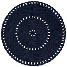 Crochet BOHO rug | NAVY BLUE - Zuri House