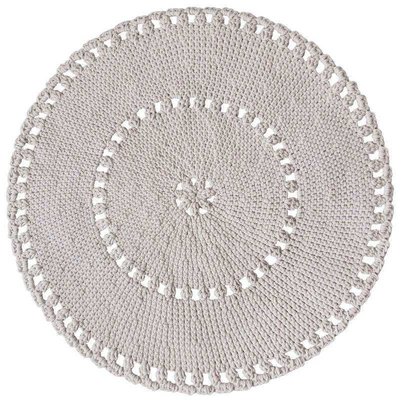 Crochet BOHO rug | OATMEAL - Zuri House