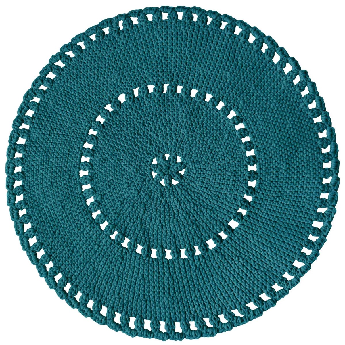 Crochet BOHO rug | OCEAN BLUE - Zuri House