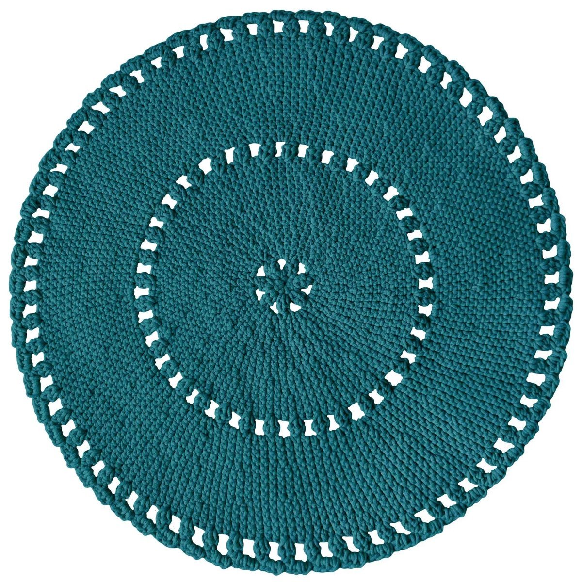 Crochet BOHO rug | OCEAN BLUE - Zuri House