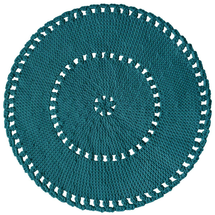 Crochet BOHO rug | OCEAN BLUE - Zuri House