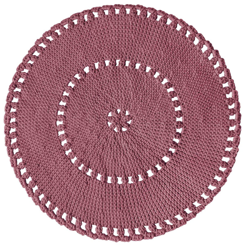 Crochet BOHO rug | OLD ROSE - Zuri House