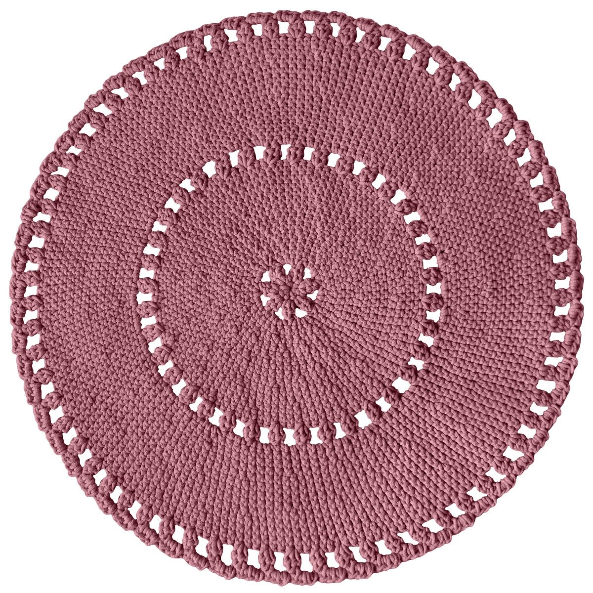Crochet BOHO rug | OLD ROSE - Zuri House