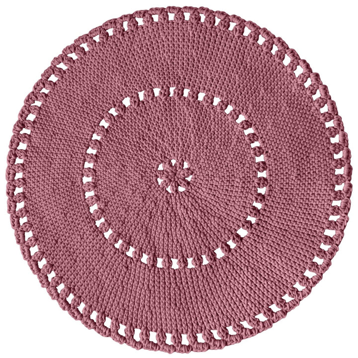Crochet BOHO rug | OLD ROSE - Zuri House