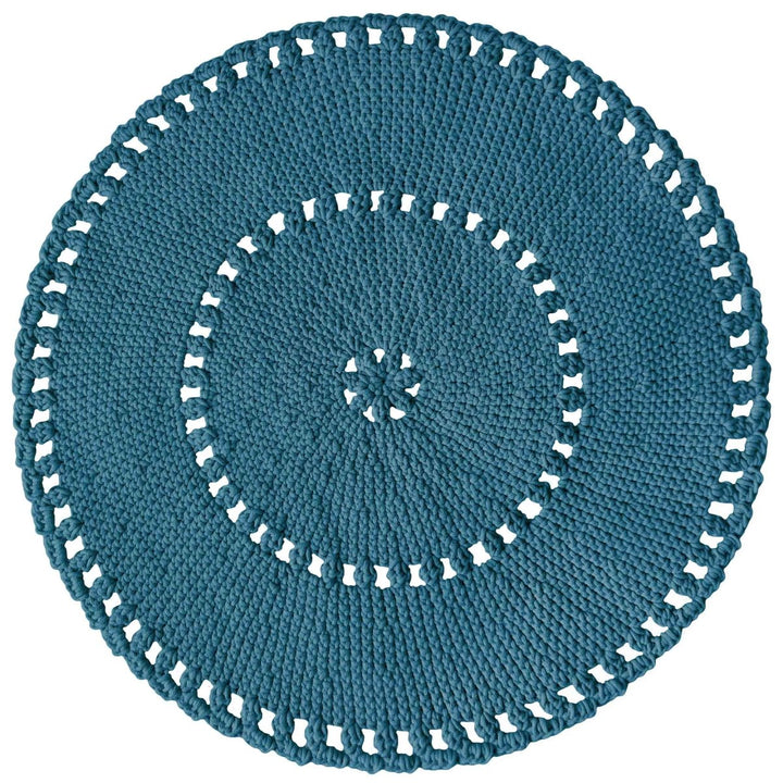 Crochet BOHO rug | PETROL - Zuri House