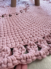 Crochet BOHO rug | POWDER PINK - Zuri House