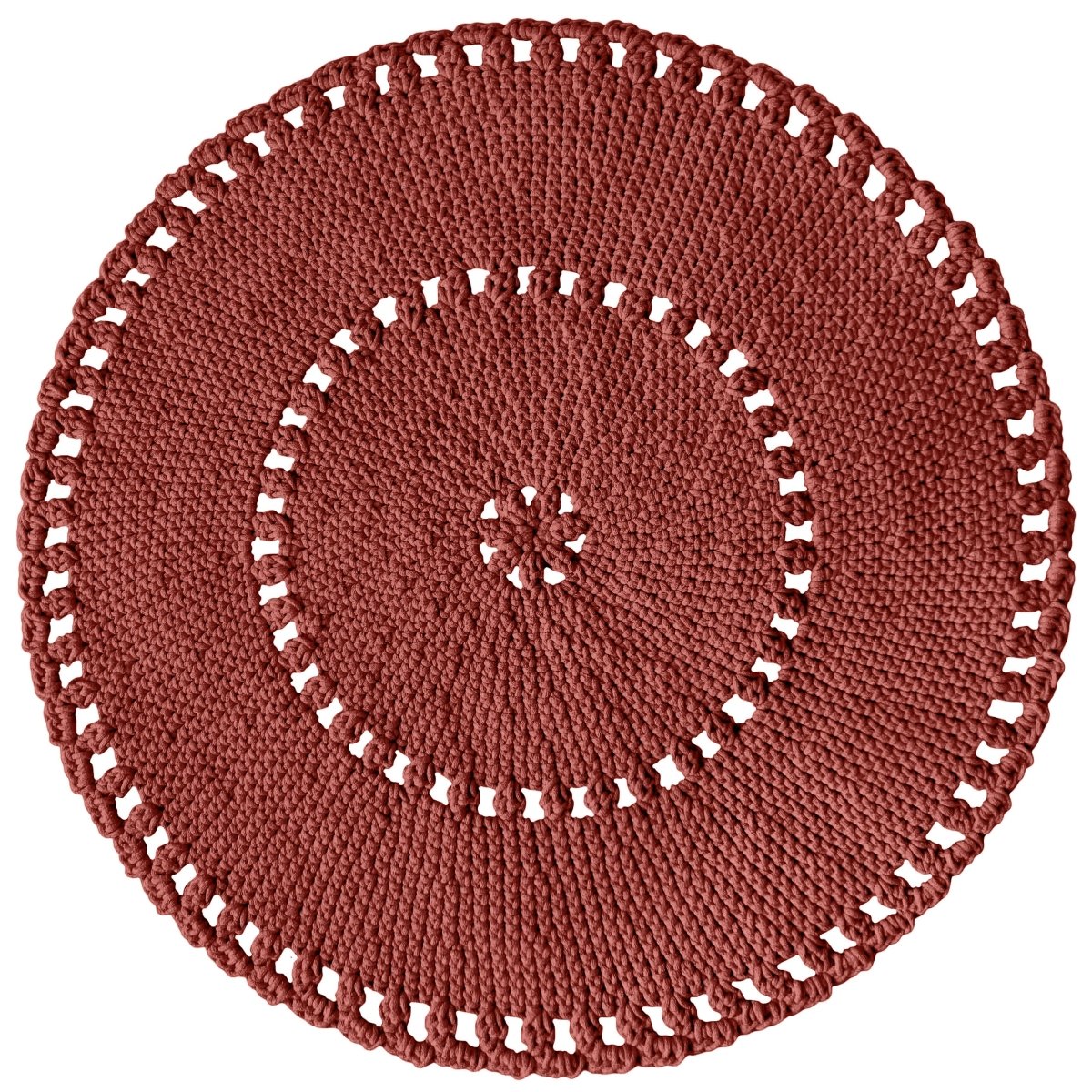 Crochet BOHO rug | TERRACOTTA - Zuri House