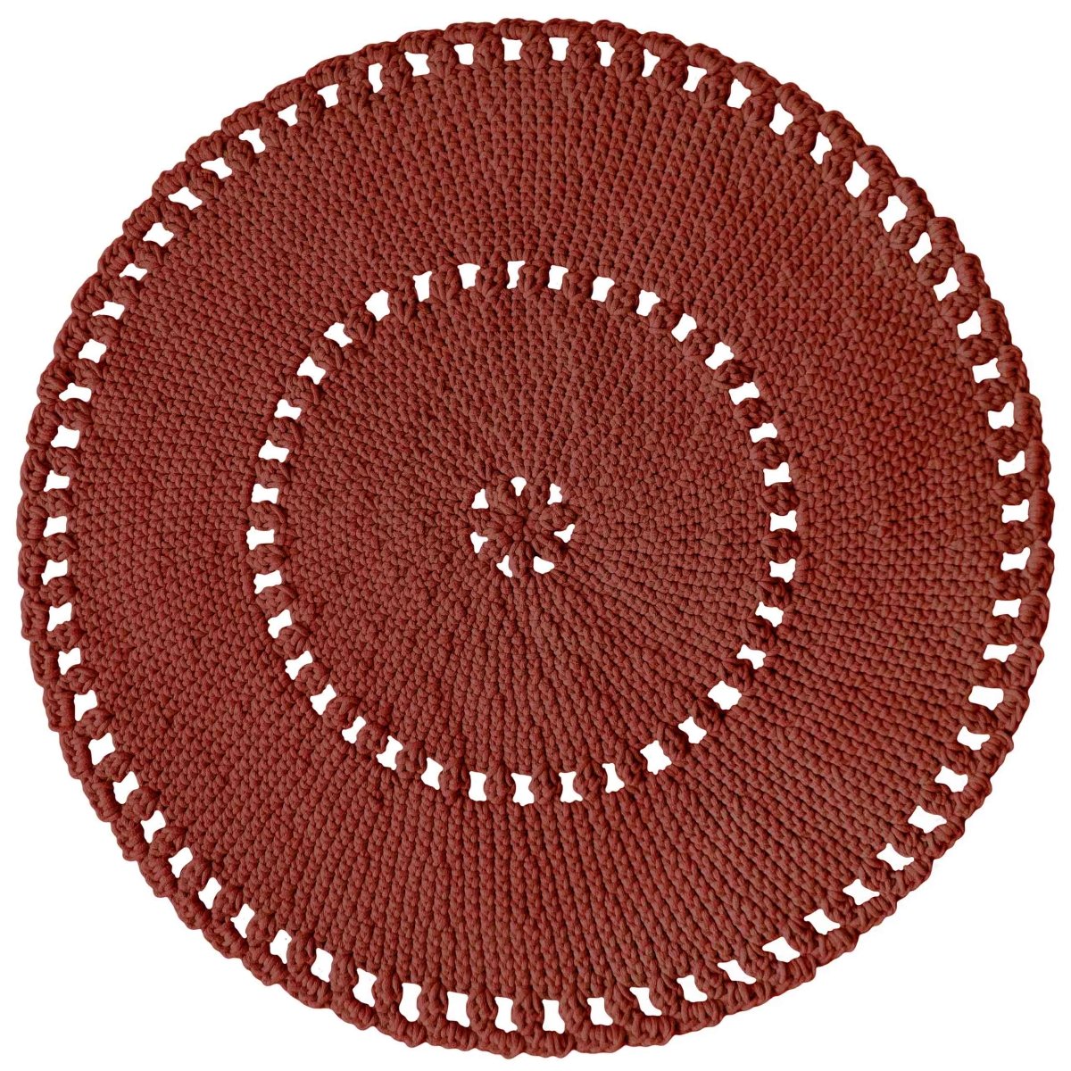 Crochet BOHO rug | TERRACOTTA - Zuri House