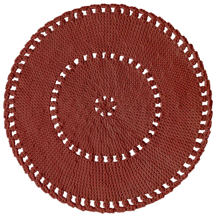 Crochet BOHO rug | TERRACOTTA - Zuri House