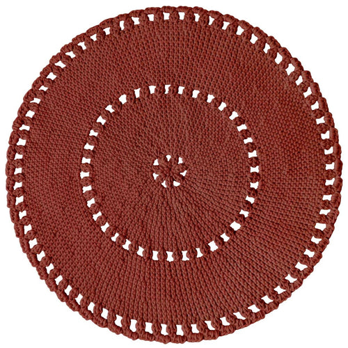 Crochet BOHO rug | TERRACOTTA - Zuri House