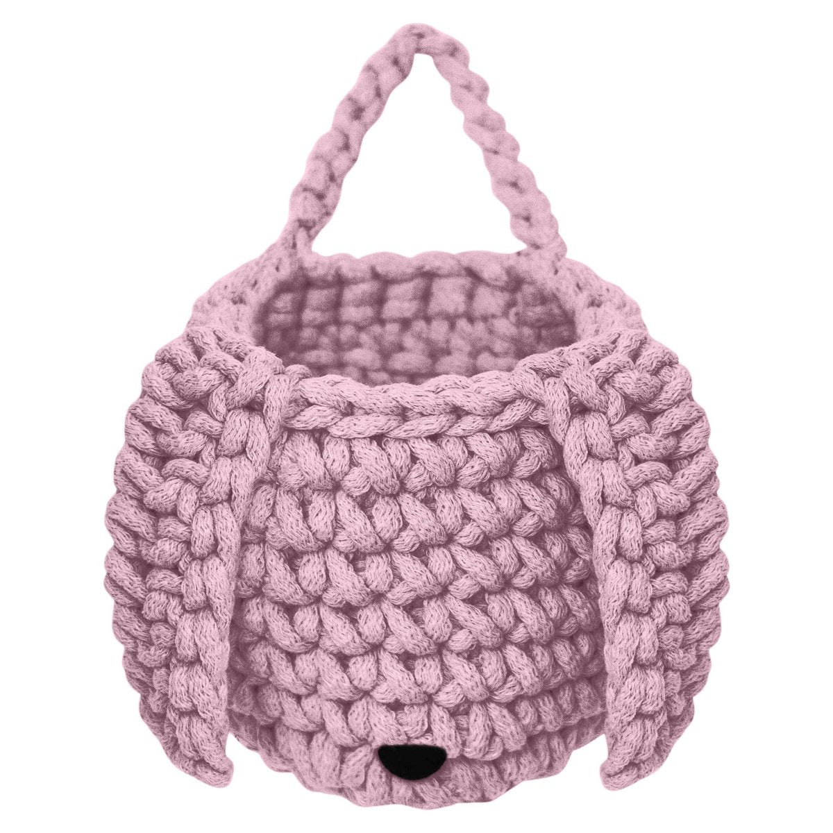 Crochet bunny basket | DUSTY ROSE - Zuri House