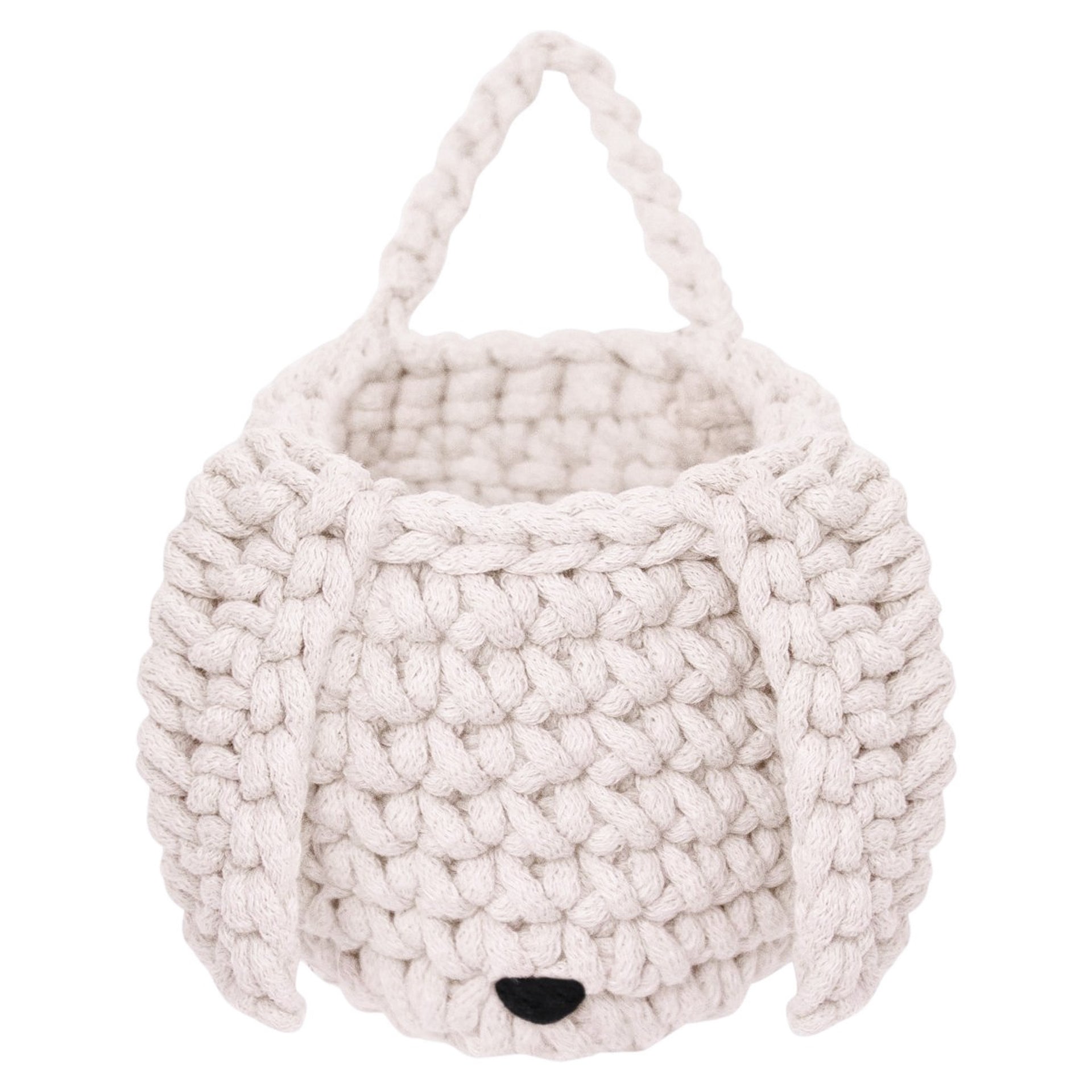 Crochet bunny basket | IVORY