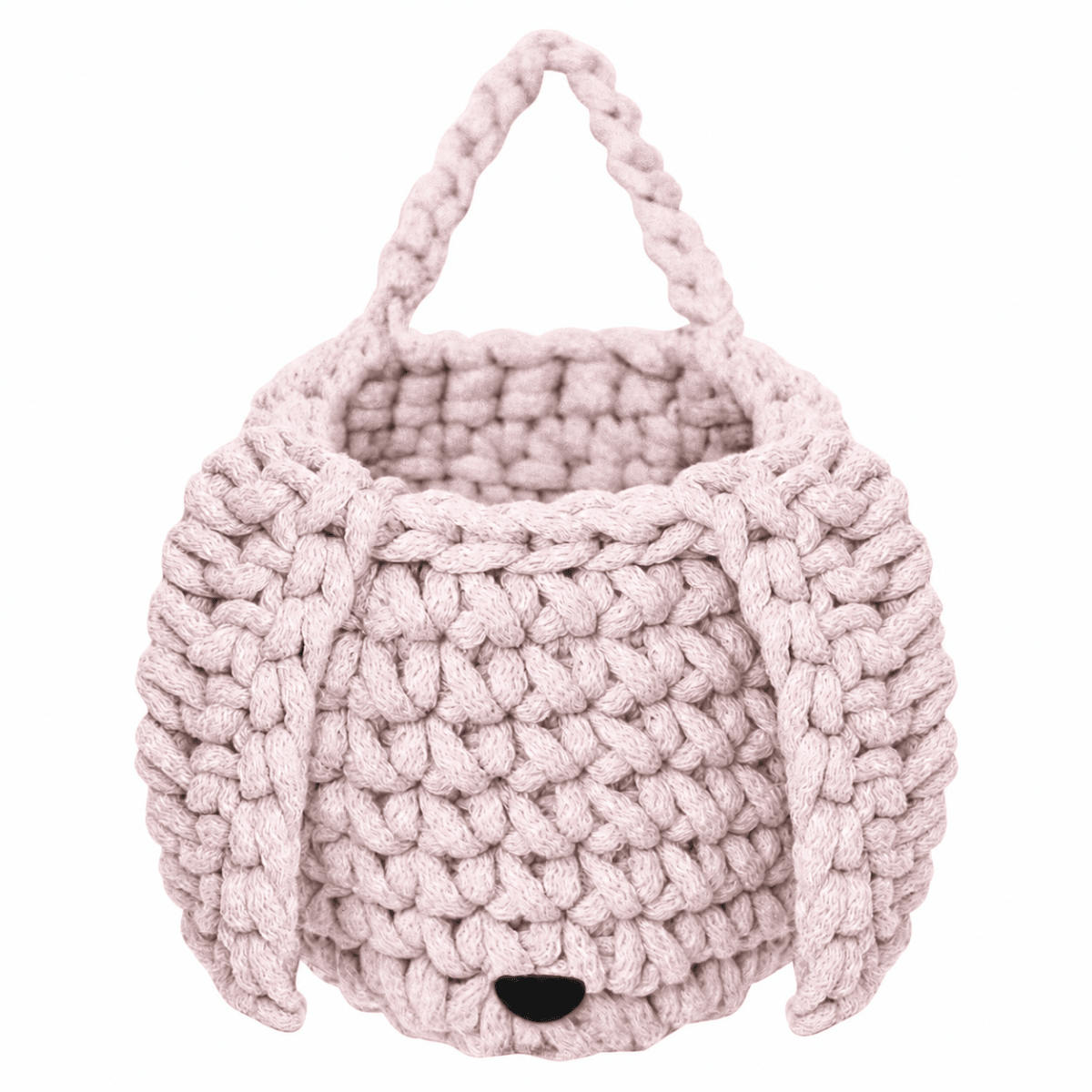 Crochet bunny basket | PALE PINK - Zuri House