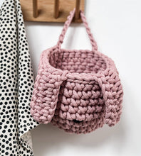 Crochet bunny basket | POWDER PINK - Zuri House