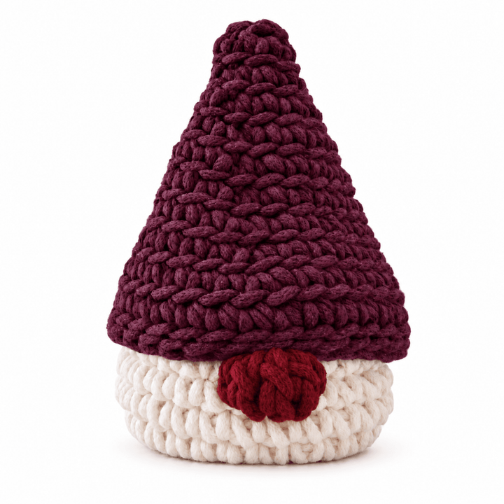 Crochet Christmas Gonk Basket | BURGUNDY - Zuri House