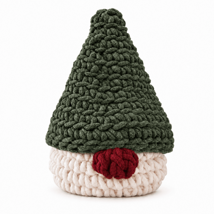 Crochet Christmas Gonk Basket | OLIVE GREEN - Zuri House