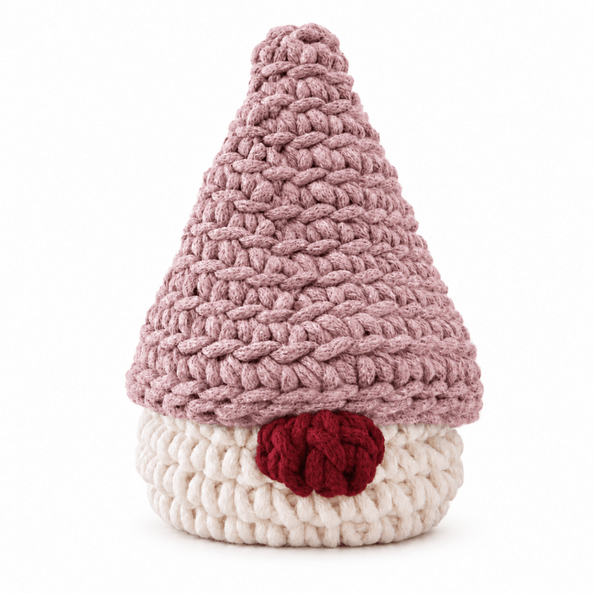 Crochet Christmas Gonk Basket | POWDER PINK - Zuri House