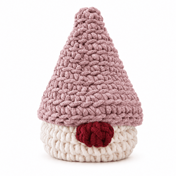 Crochet Christmas Gonk Basket | POWDER PINK - Zuri House