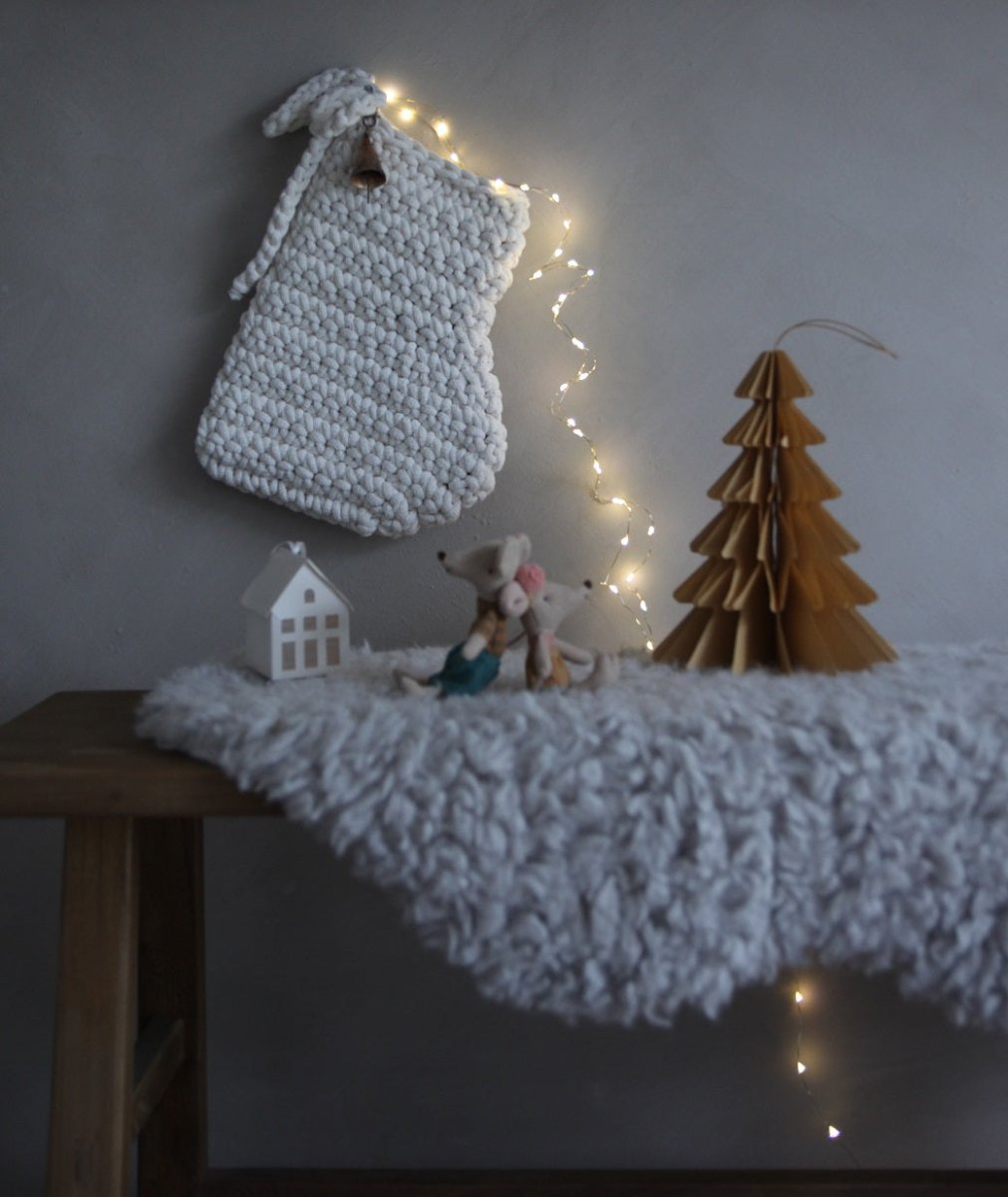 Crochet Christmas Stocking | IVORY - Zuri House