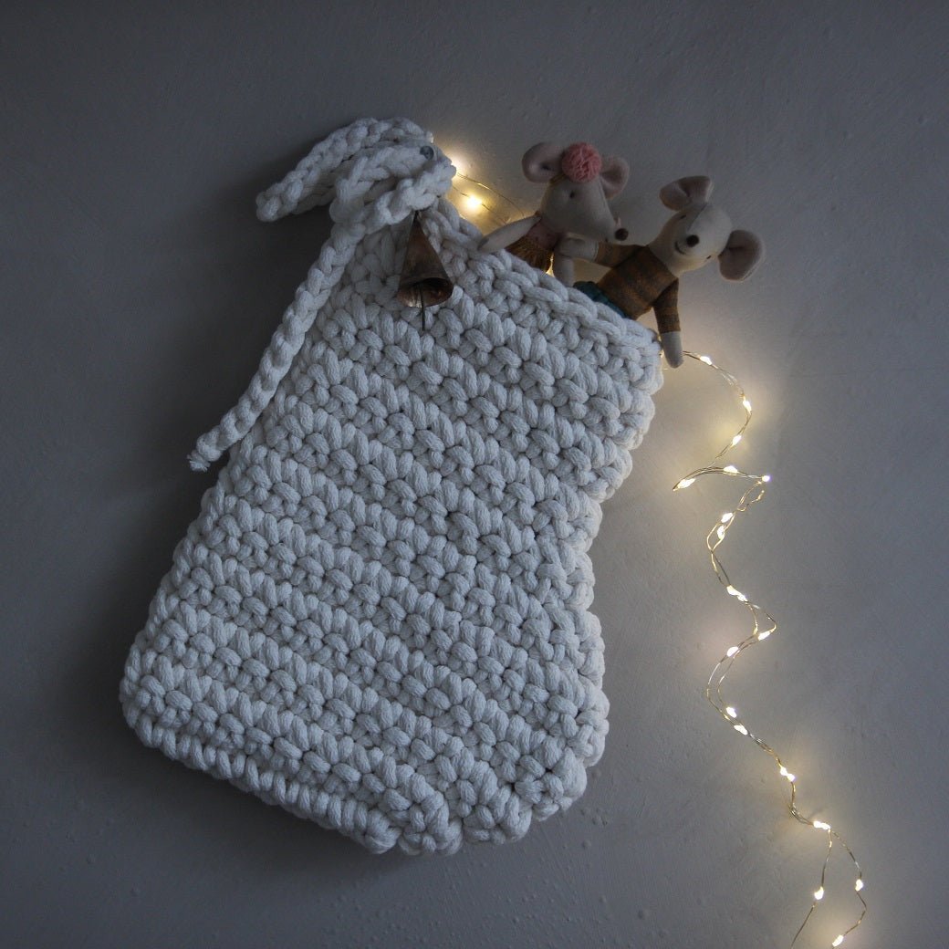 Crochet Christmas Stocking | IVORY - Zuri House