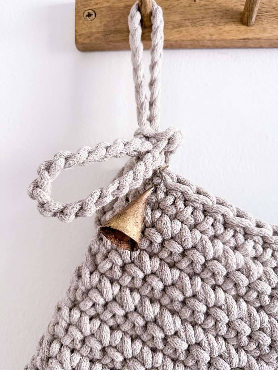 Crochet Christmas Stocking | OATMEAL - Zuri House