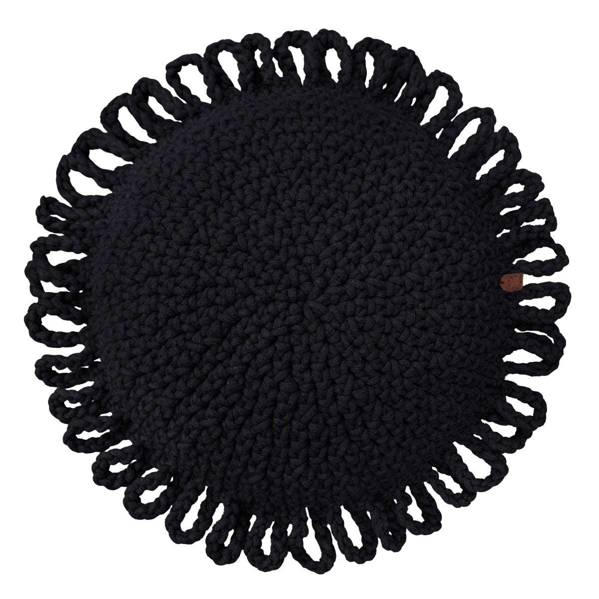 Crochet cushion FUN | BLACK - Zuri House
