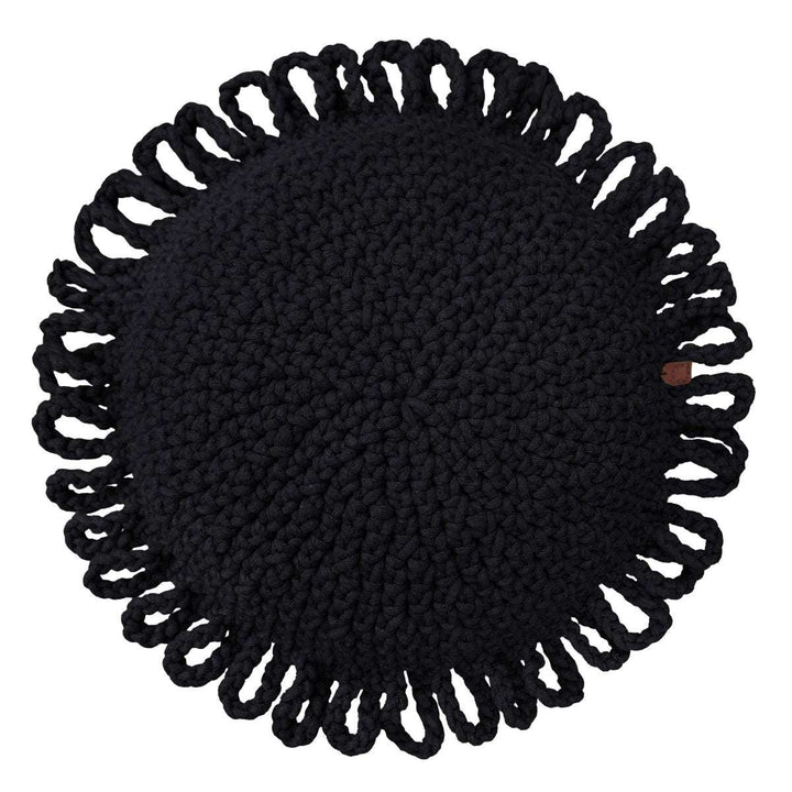 Crochet cushion FUN | BLACK - Zuri House