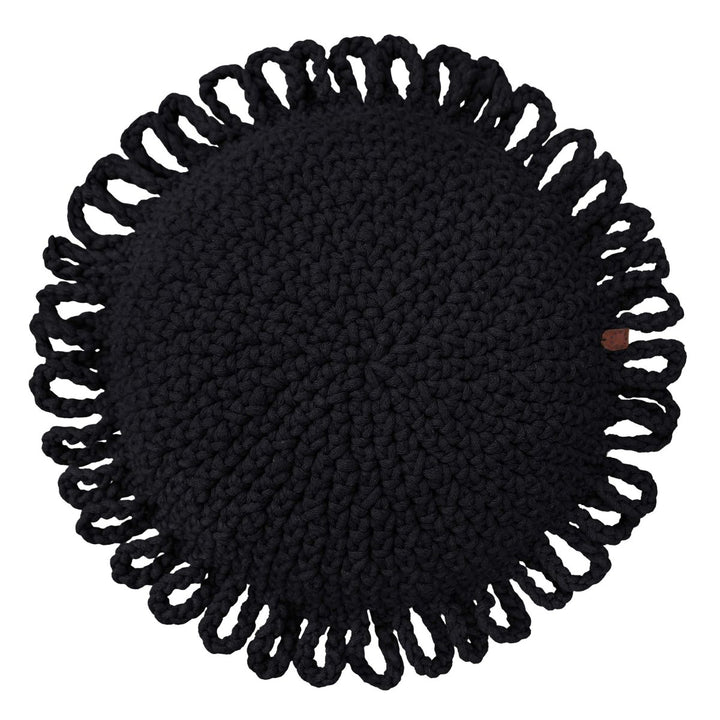 Crochet cushion FUN | BLACK - Zuri House