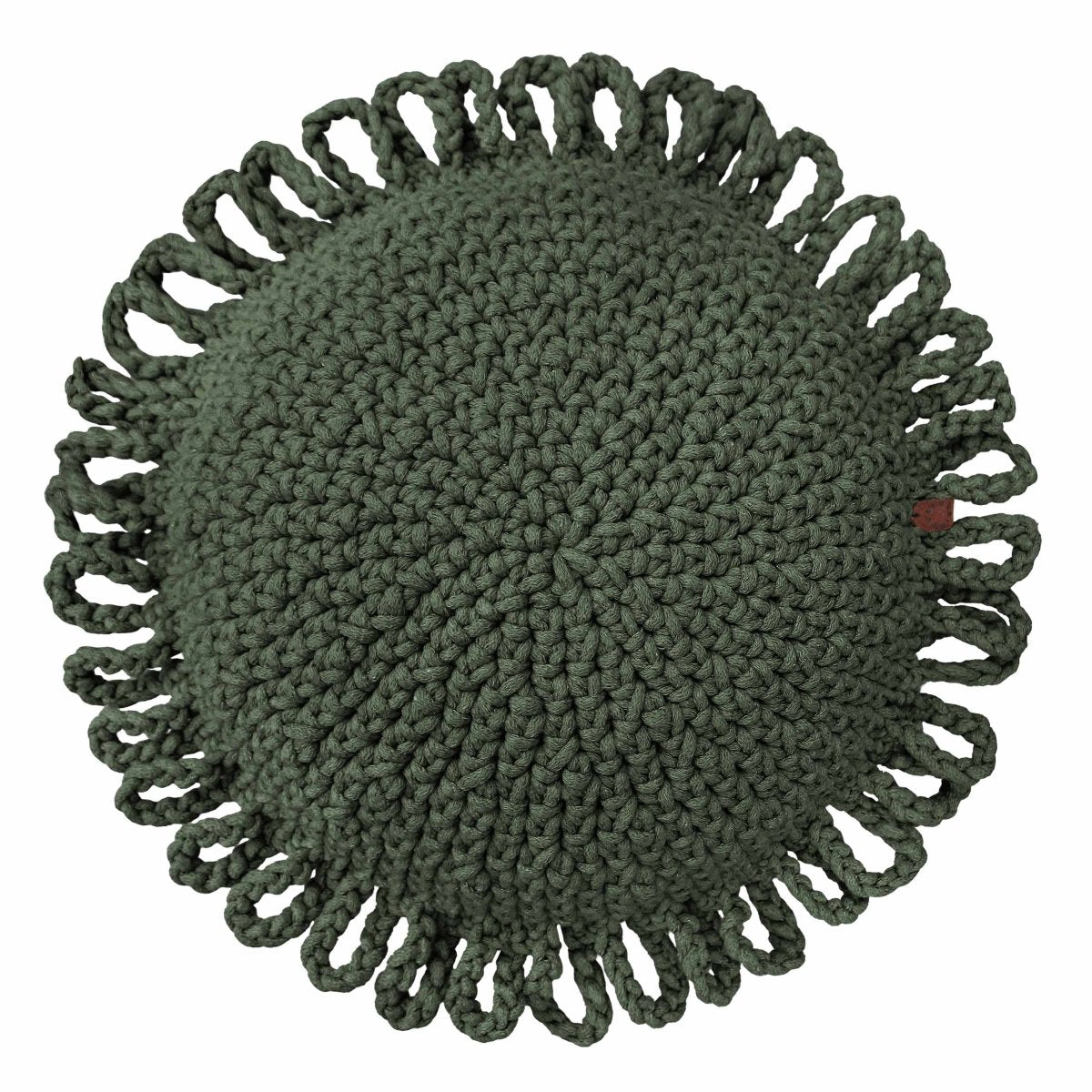 Crochet cushion FUN | OLIVE GREEN - Zuri House