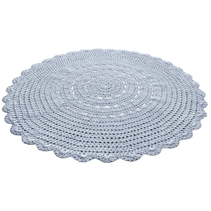 Crochet doily rug | BABY BLUE - Zuri House