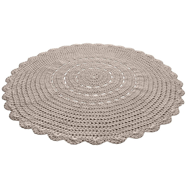 Crochet doily rug | BEIGE - Zuri House