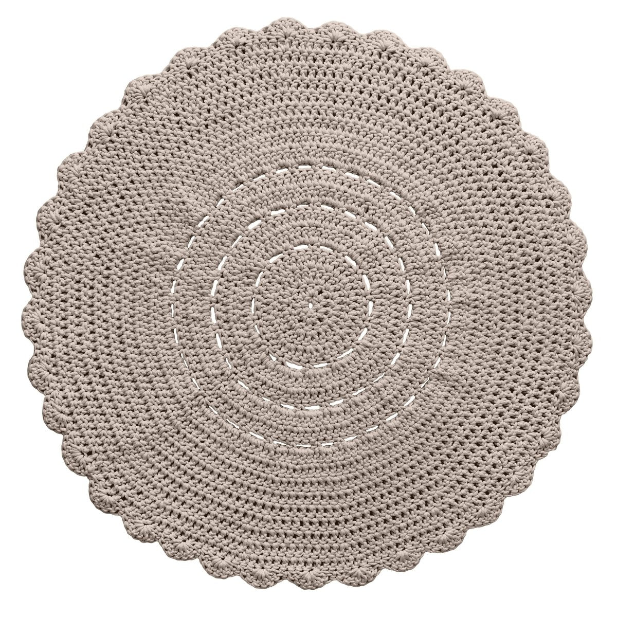 Crochet doily rug | BEIGE - Zuri House