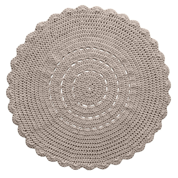 Crochet doily rug | BEIGE - Zuri House