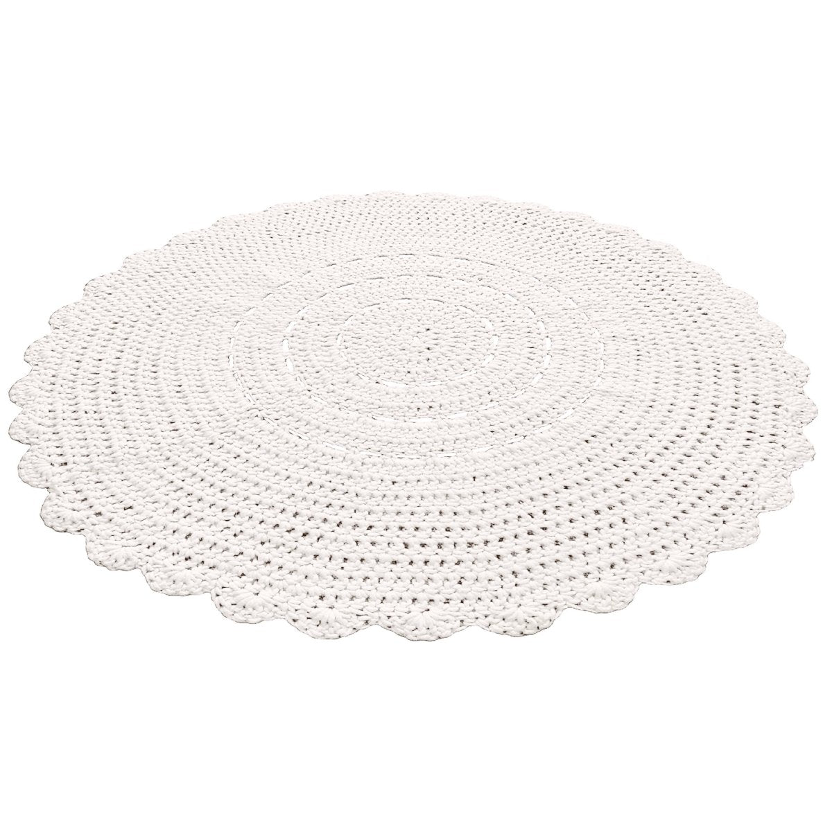 Crochet doily rug | IVORY - Zuri House