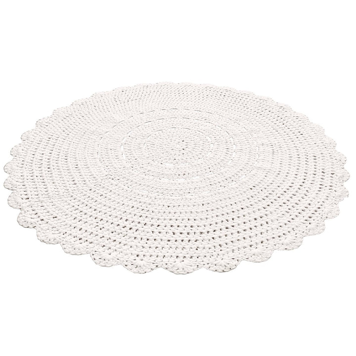 Crochet doily rug | IVORY - Zuri House