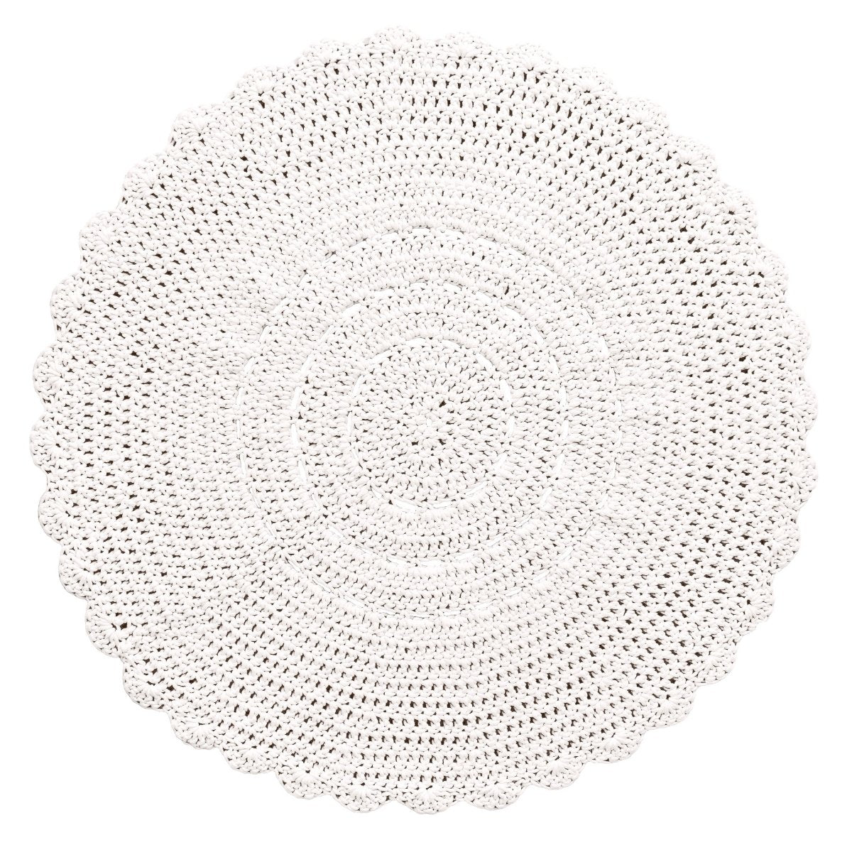 Crochet doily rug | IVORY - Zuri House
