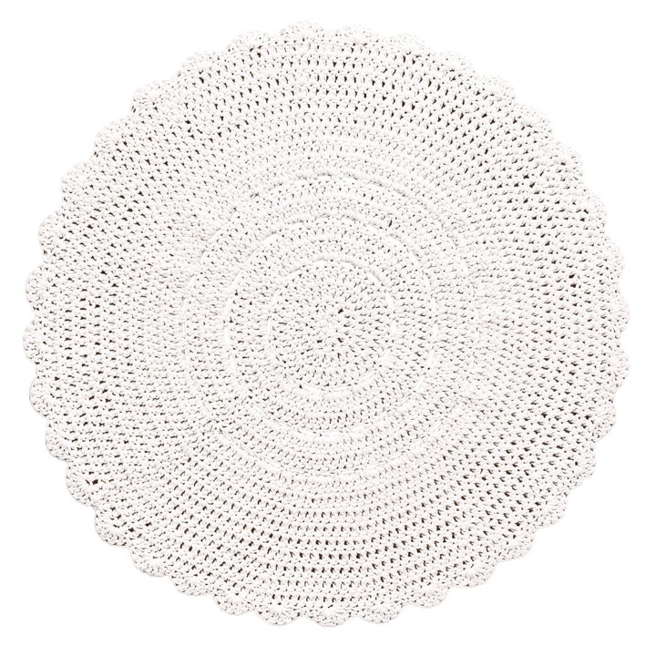 Crochet doily rug | IVORY - Zuri House