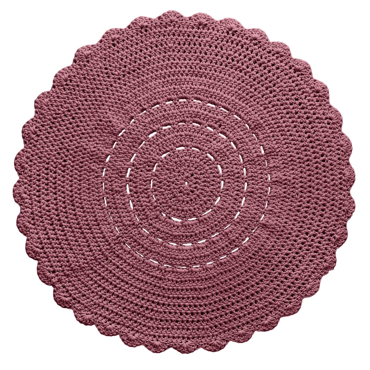 Crochet doily rug | OLD ROSE - Zuri House