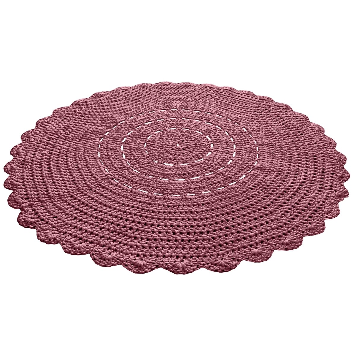 Crochet doily rug | OLD ROSE - Zuri House