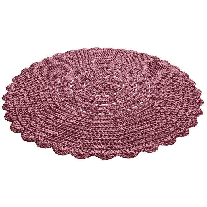 Crochet doily rug | OLD ROSE - Zuri House