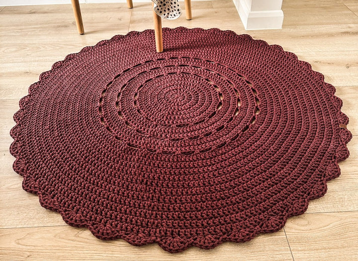 Crochet doily rug | TERRACOTTA - Zuri House