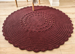 Crochet doily rug | TERRACOTTA - Zuri House
