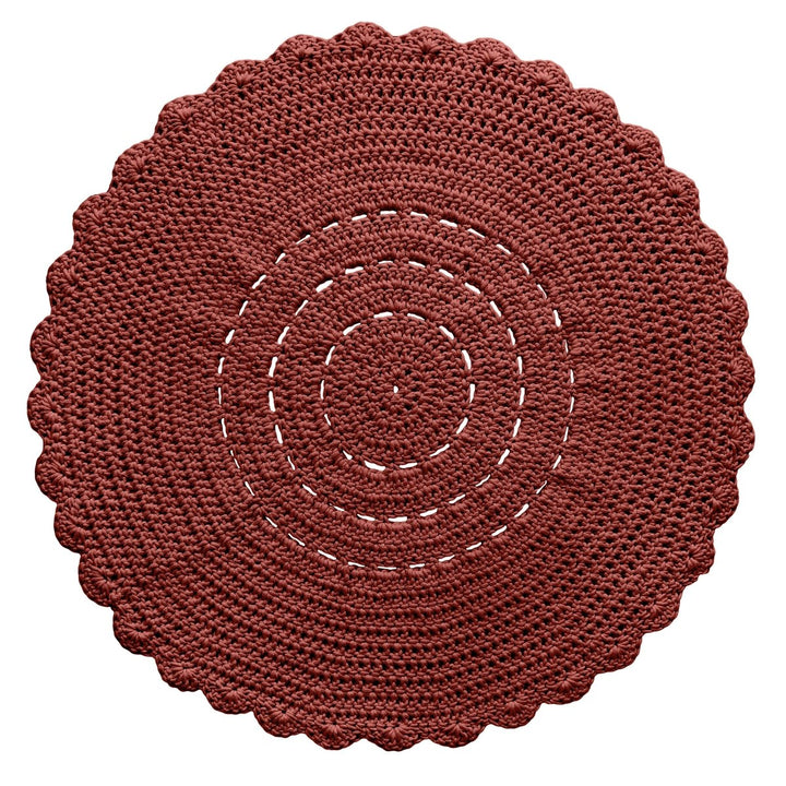 Crochet doily rug | TERRACOTTA - Zuri House