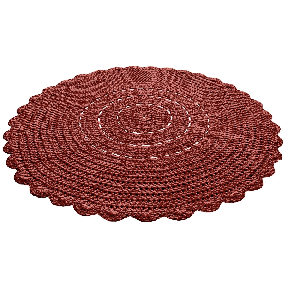 Crochet doily rug | TERRACOTTA - Zuri House