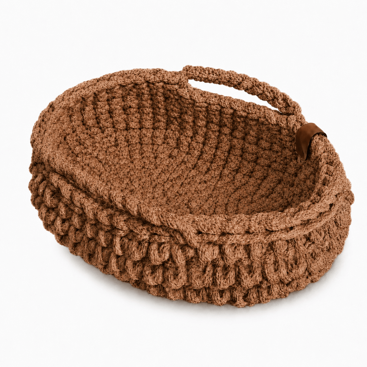 Crochet Doll Basket with Handles | CINNAMON - Zuri House