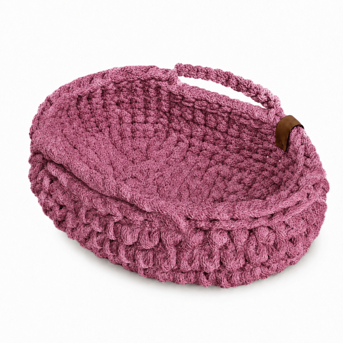 Crochet Doll Basket with Handles | OLD ROSE - Zuri House