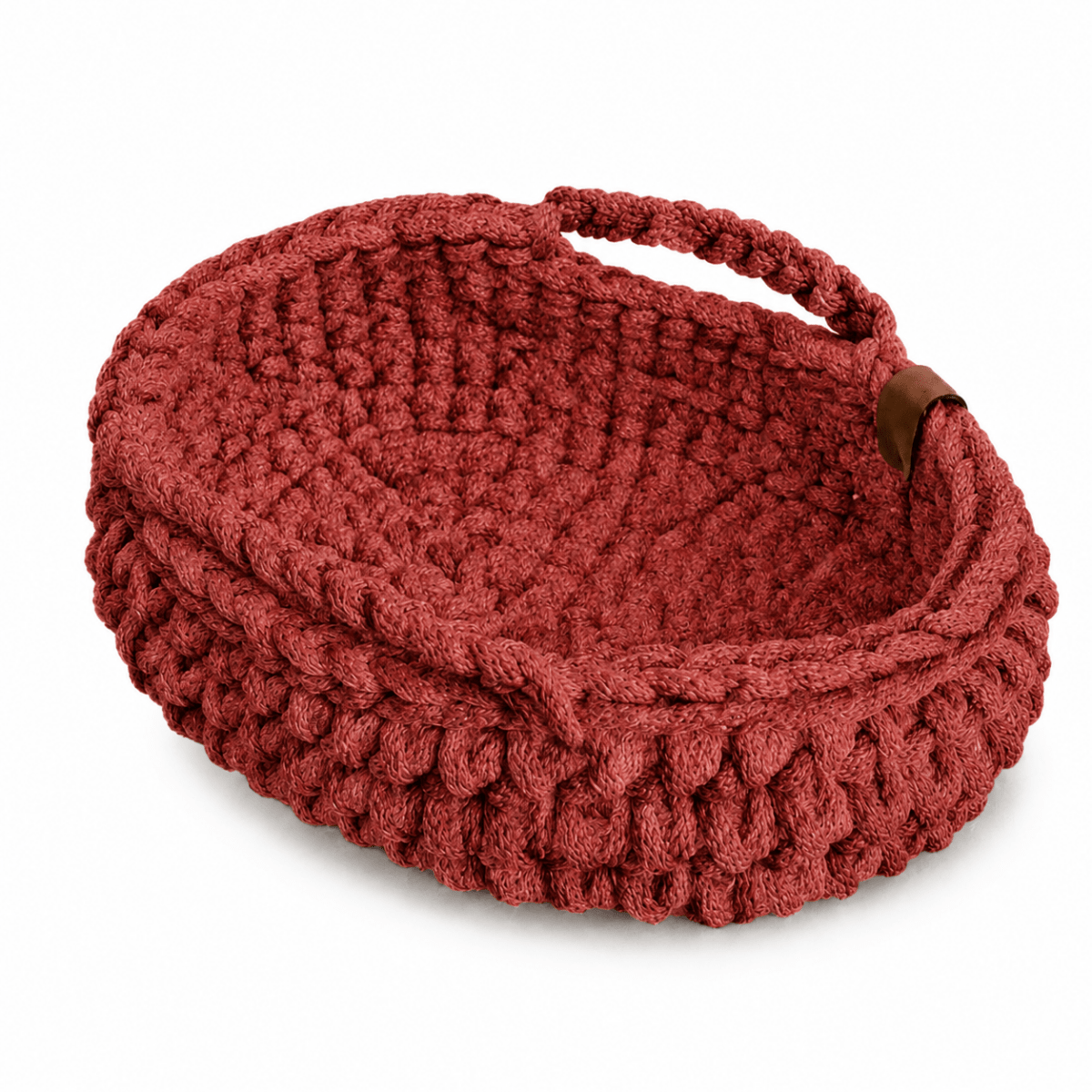 Crochet Doll Basket with Handles | TERRACOTTA - Zuri House