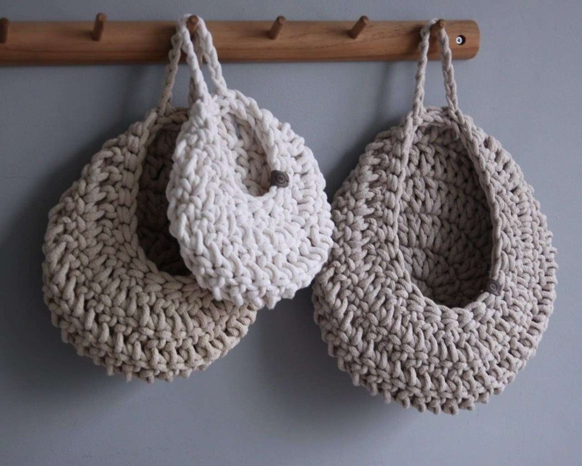Crochet Drop Baskets - Zuri House