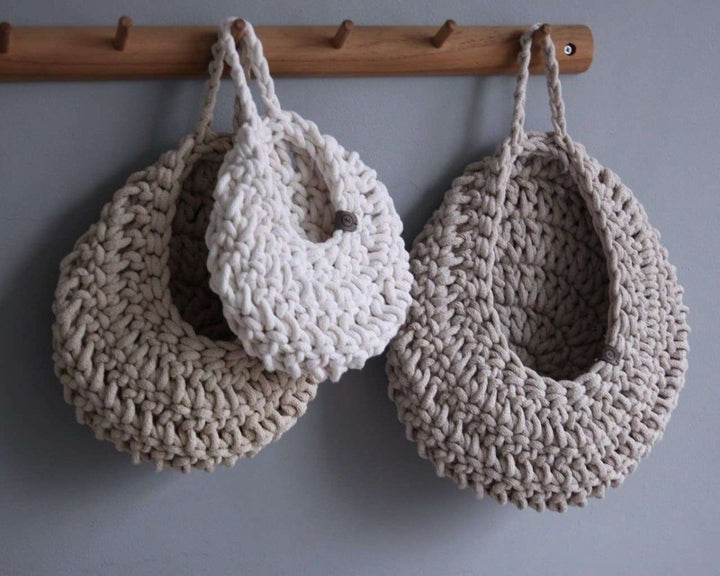 Crochet Drop Baskets - Zuri House