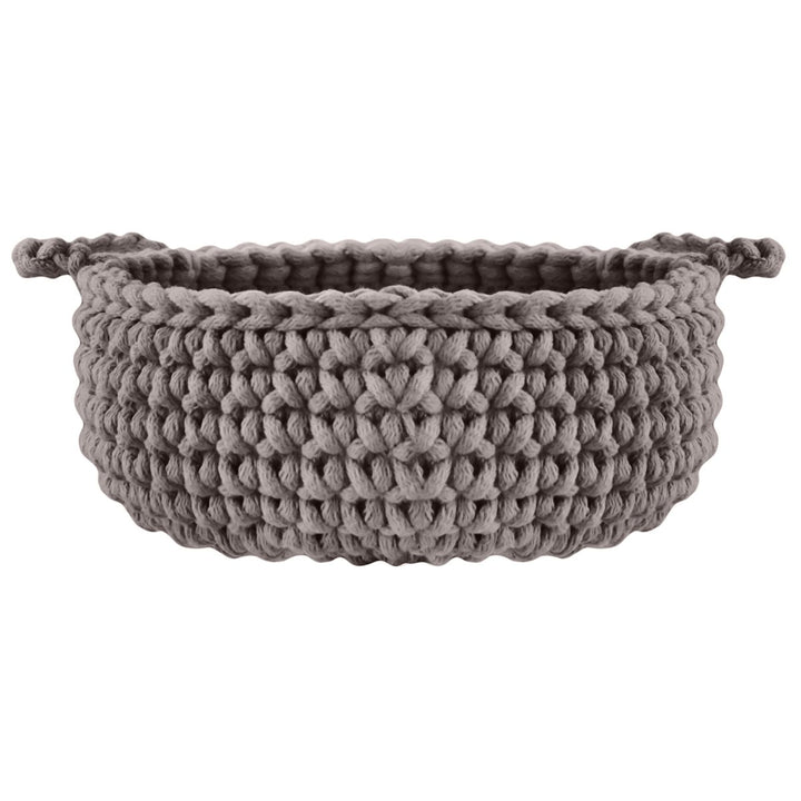 Crochet flat basket, Small | MOCHA - Zuri House